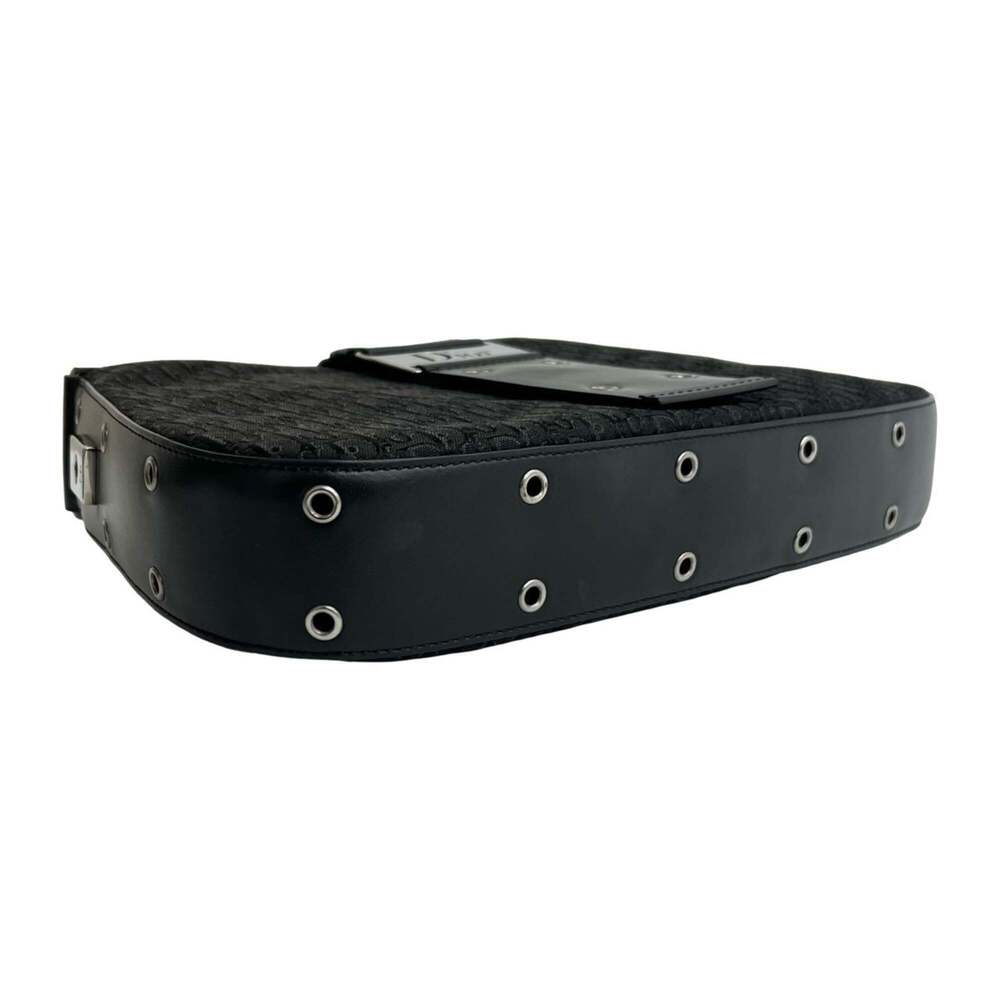 CHRISTIAN DIOR Black Leather Trotter Shoulder Bag - Picture 7 of 10